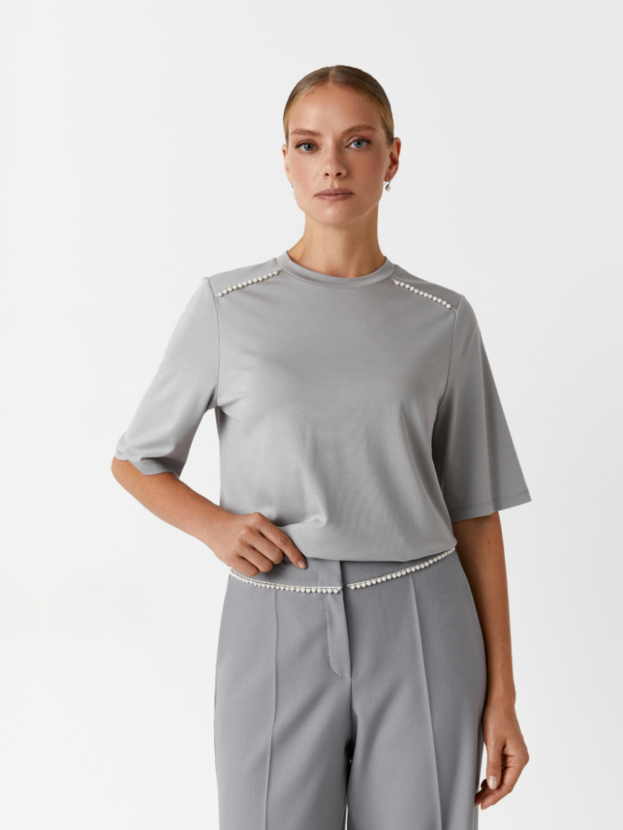 Джемпер 4.6.2-272-5 (нежный серый) (ELNY) 0