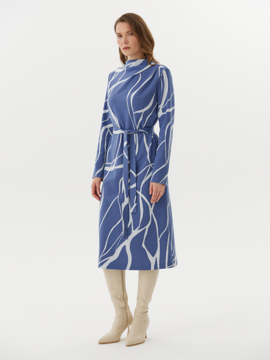 Платье 4.1.2-961-5 (серо-голубой мрамор) (ELNY) 0