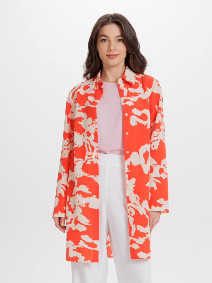 Рубашка 2.73.1-859-4 (красный принт) (ELNY) 0