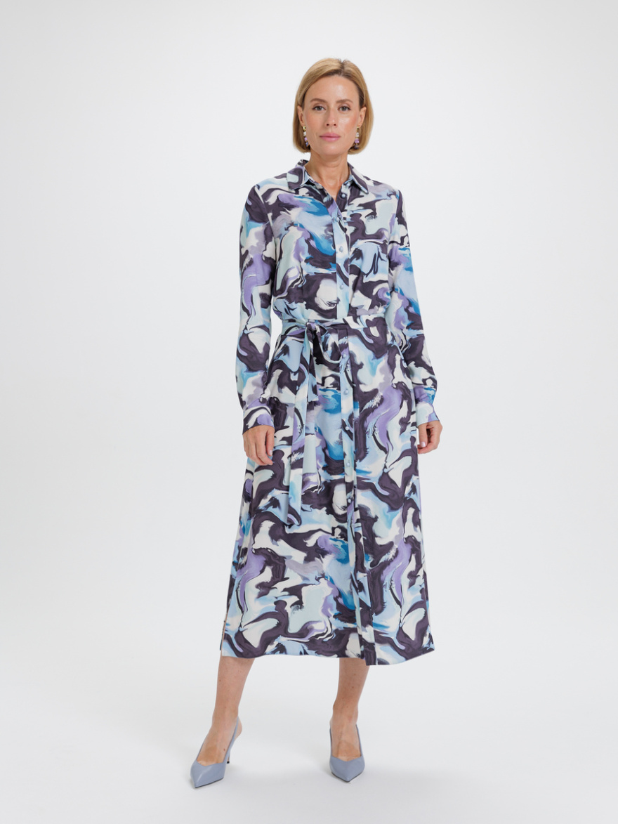 Платье 2.1.3-880-4 (принт вихрь) (ELNY) 0