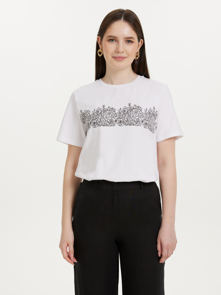 Джемпер 4.6.2-219-4 (принт Михайловский сад) (ELNY) 0