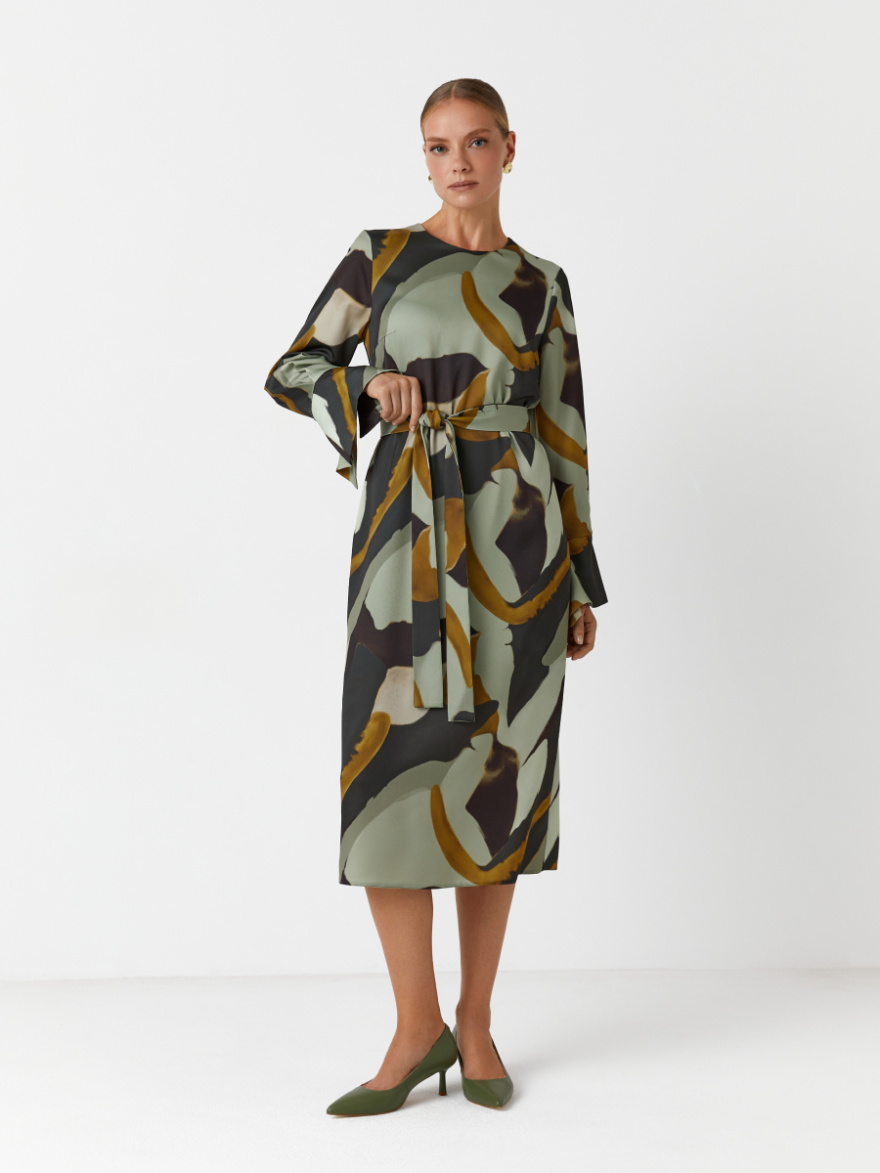 Платье 2.1.2-945-4 (принт хаки) (ELNY) 0