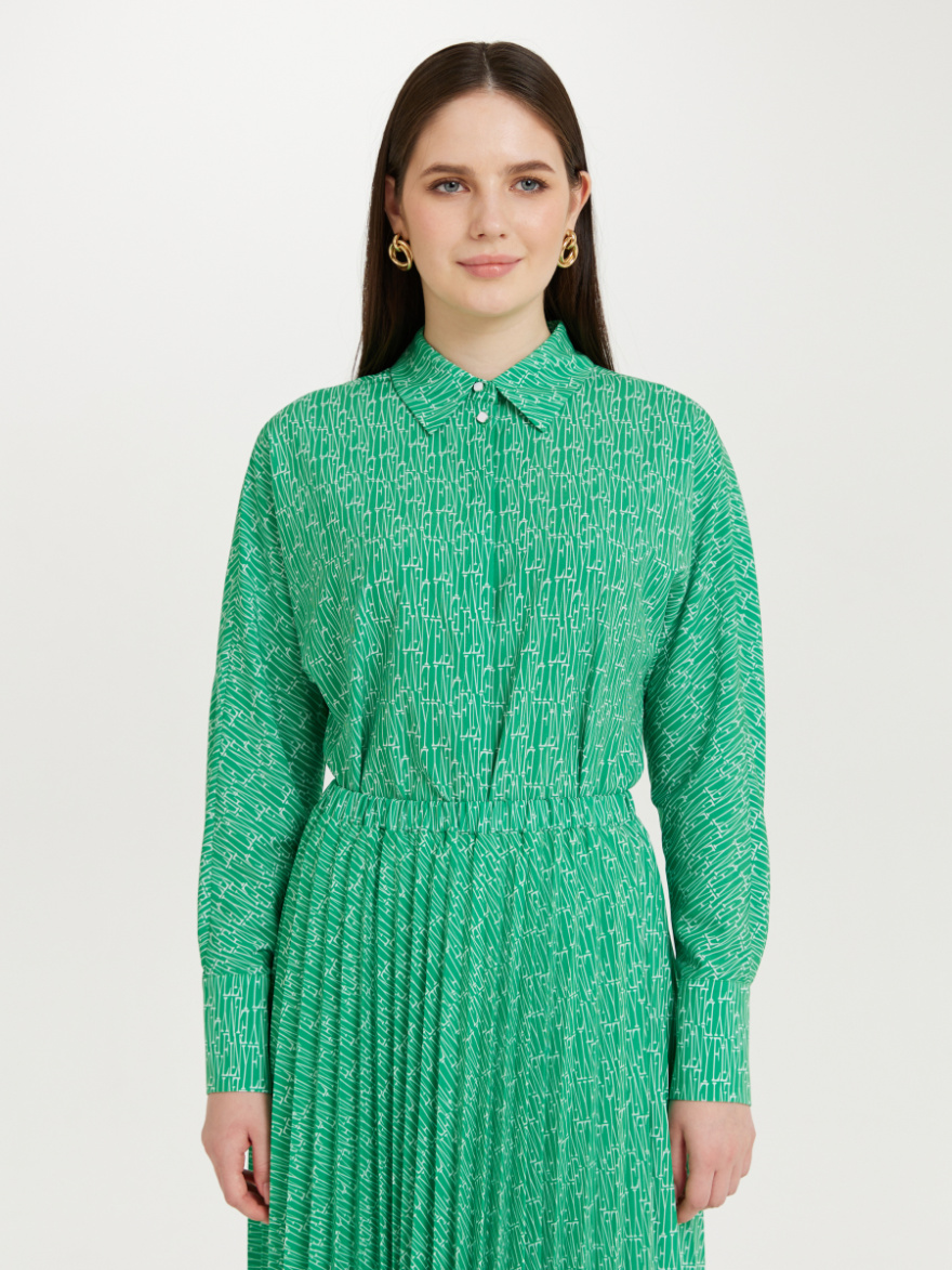 Рубашка 2.73.1-362.2-4 (зеленая монограмма Elny) (ELNY) 0