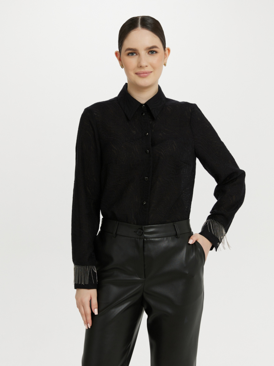 Рубашка 2.73.1-875-4 (черный жаккард) (ELNY) 0