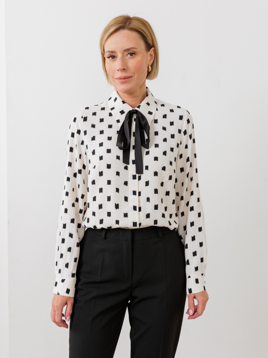 Рубашка 2.73.1-849-4 (на молочном черная графика) (ELNY) 0