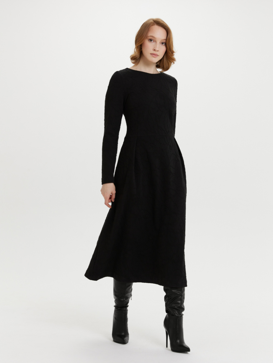 Платье 4.1.1-954-4 (черный с узором) (ELNY) 0