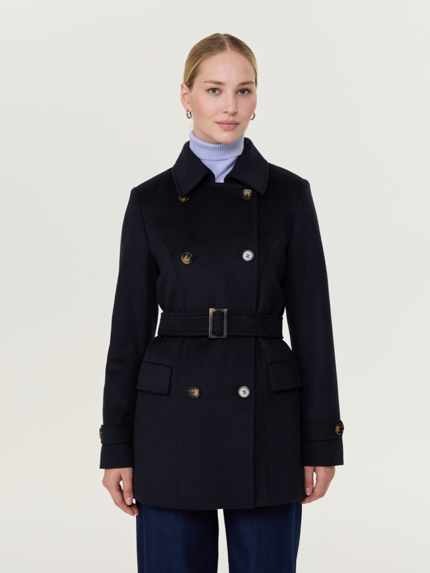 Пальто женское 7668 B3160 Темно-синий 0