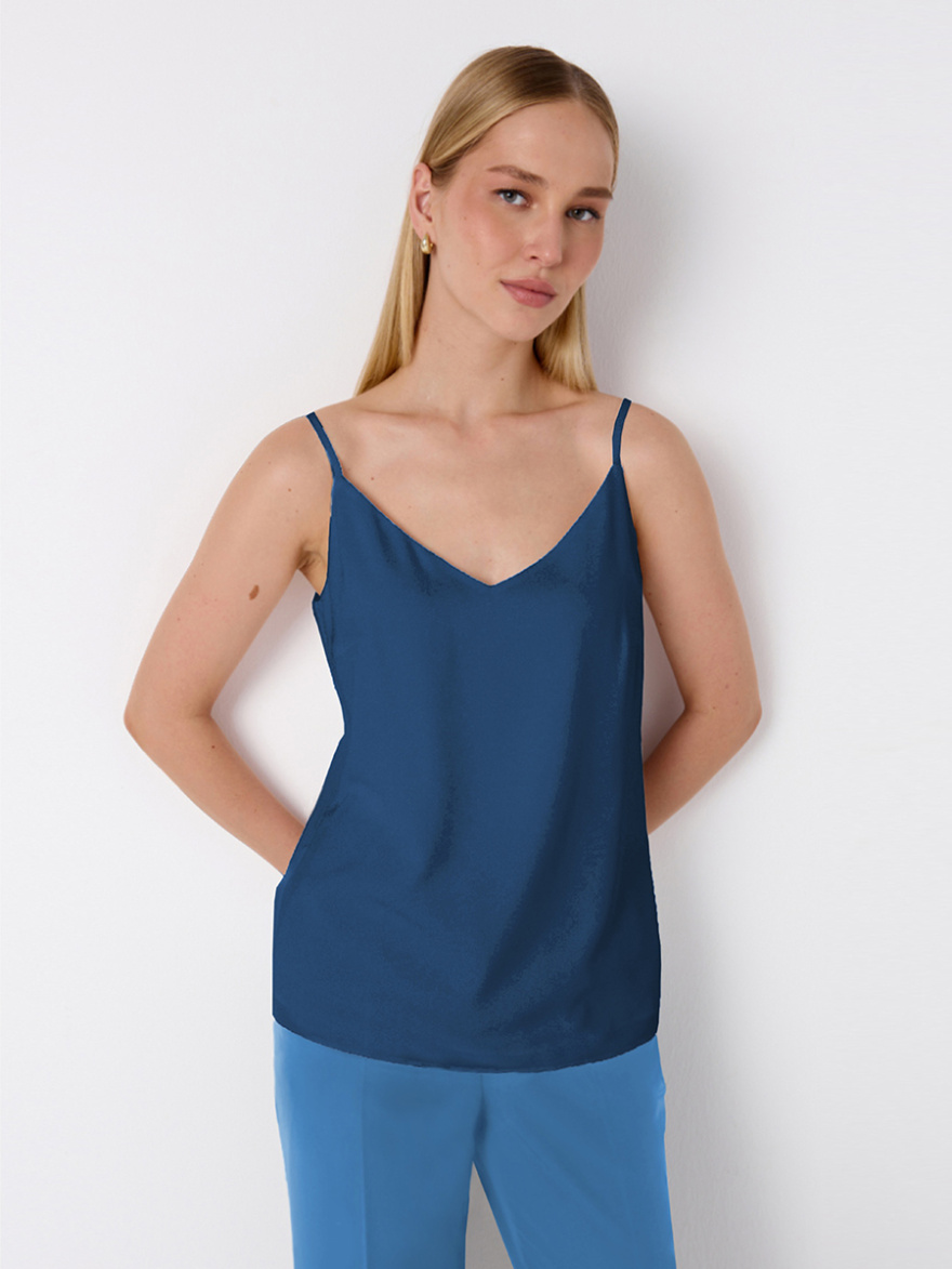 Топ 2.71.3-283.2-6 (шелковистый синий) (ELNY) 0