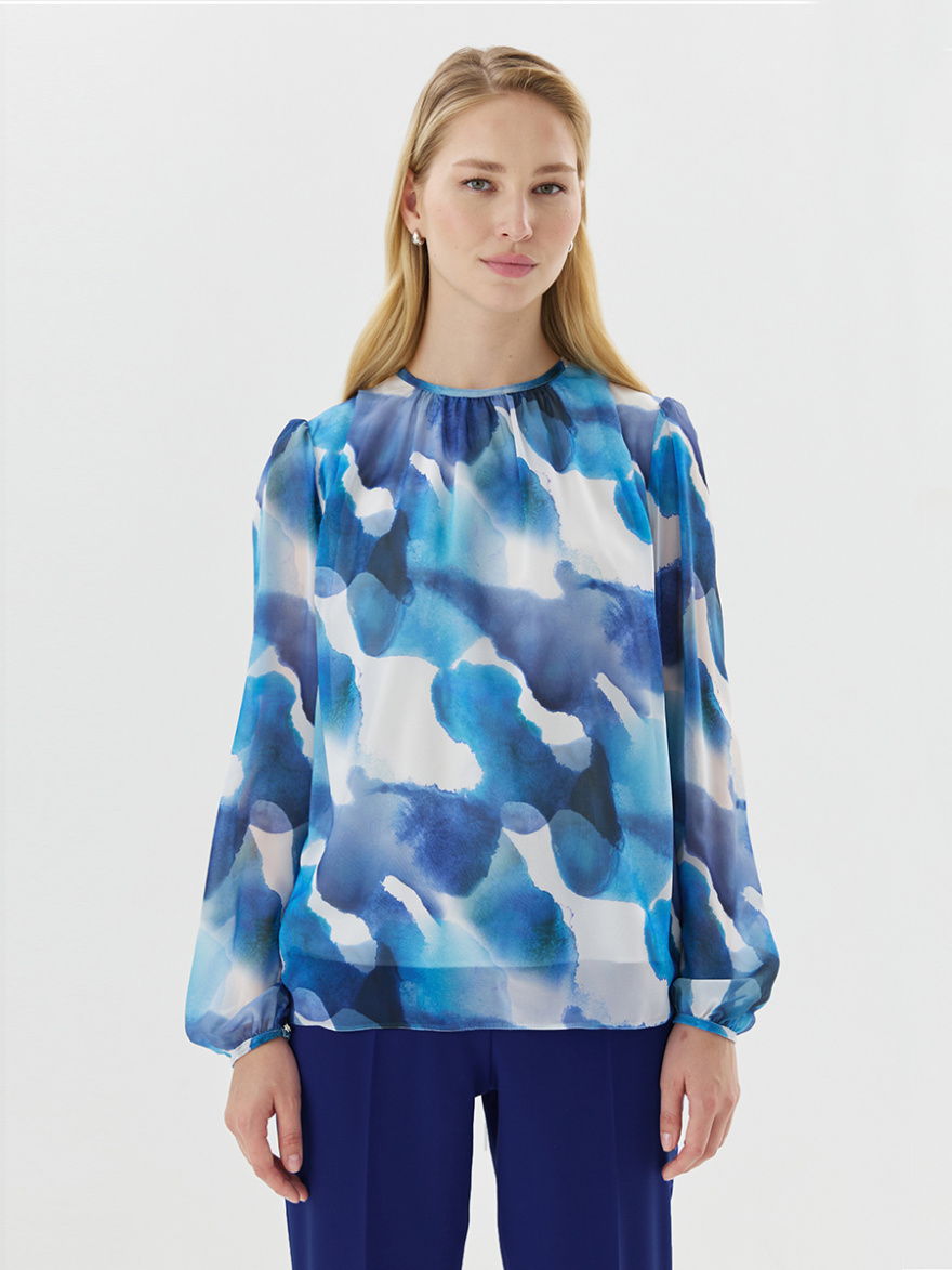 Блузка 2.7.3-914-6 (акварельный этюд) (ELNY) 0