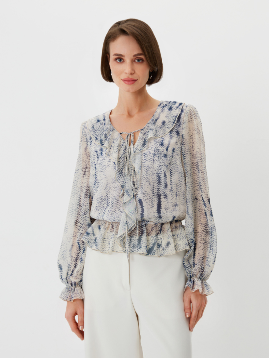 Блузка 2.7.3-866.2-5 (кокосово-синий) (ELNY) 0