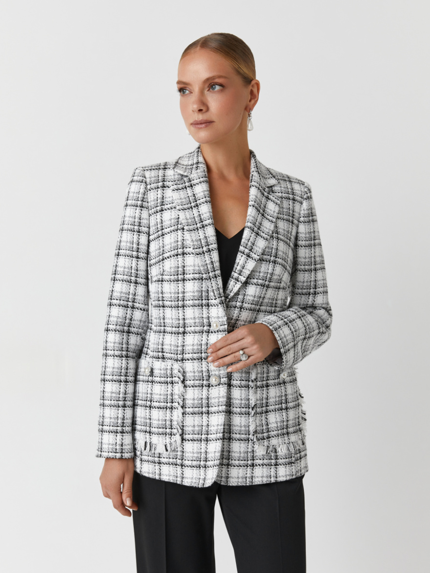 Жакет 2.3.1-888-5 (черно- белая клетка) (ELNY) 0