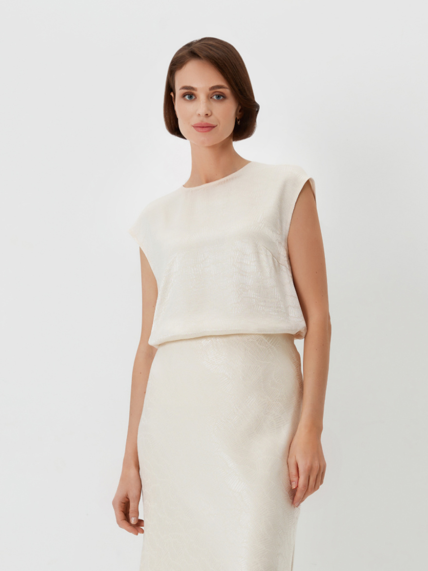 Топ 2.71.3-355-5 (сливочный жаккард) (ELNY) 0