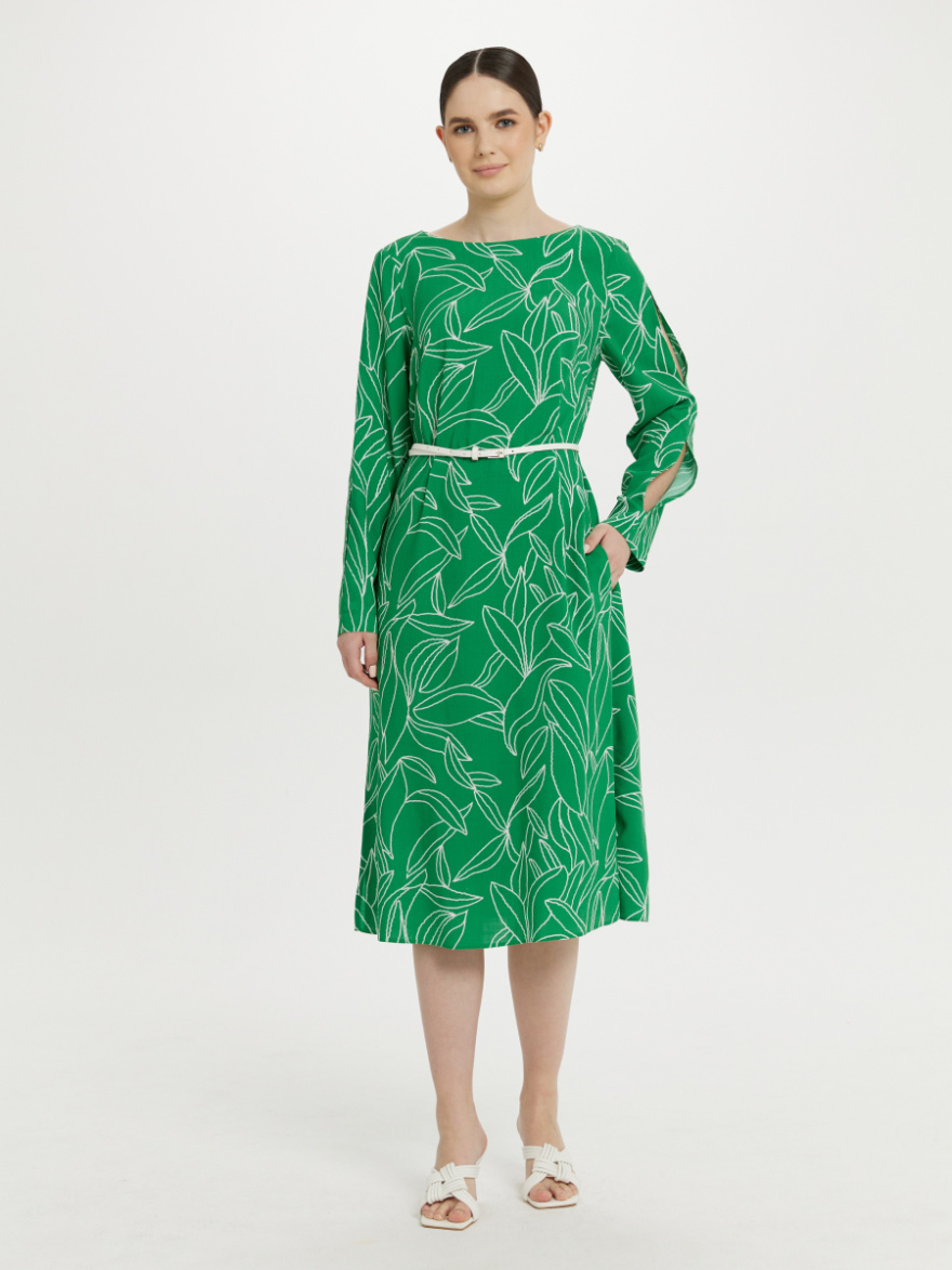 Платье 2.1.2-942.1-4 (принт листья) (ELNY) 0