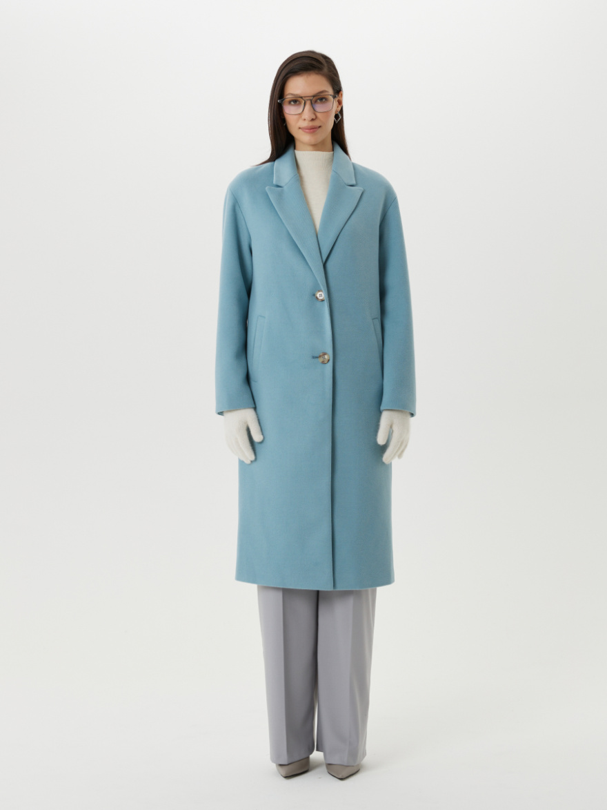 Пальто жен. 5-5104-0176 серо-голубой 0