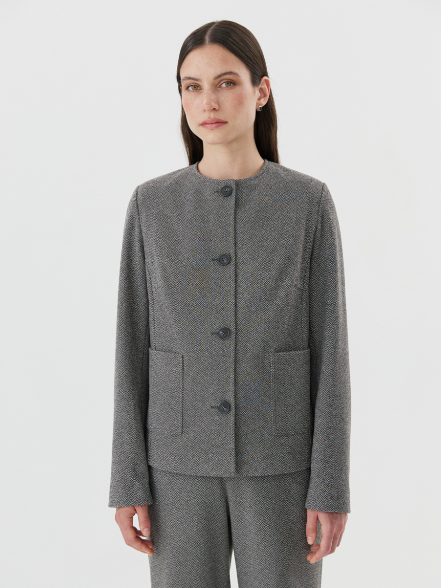 Жакет 4.3.3-919-5 (графит елочка) (ELNY) 0