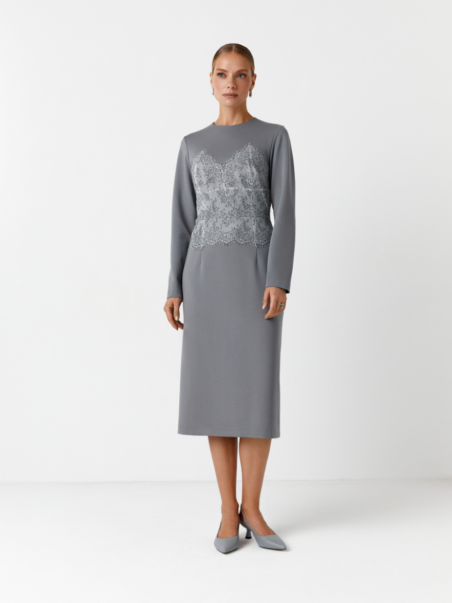 Платье 4.1.1-957-5 (жемчужный серый) (ELNY) 0