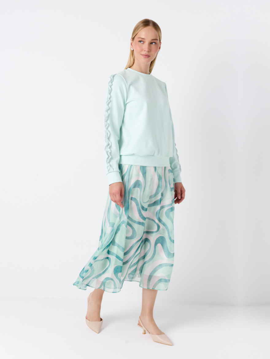 Юбка 2.4.2-836-5 (принт волны) (ELNY) 0