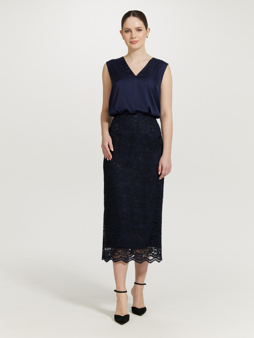 Юбка 2.4.1-820-4 (синее кружево) (ELNY) 0