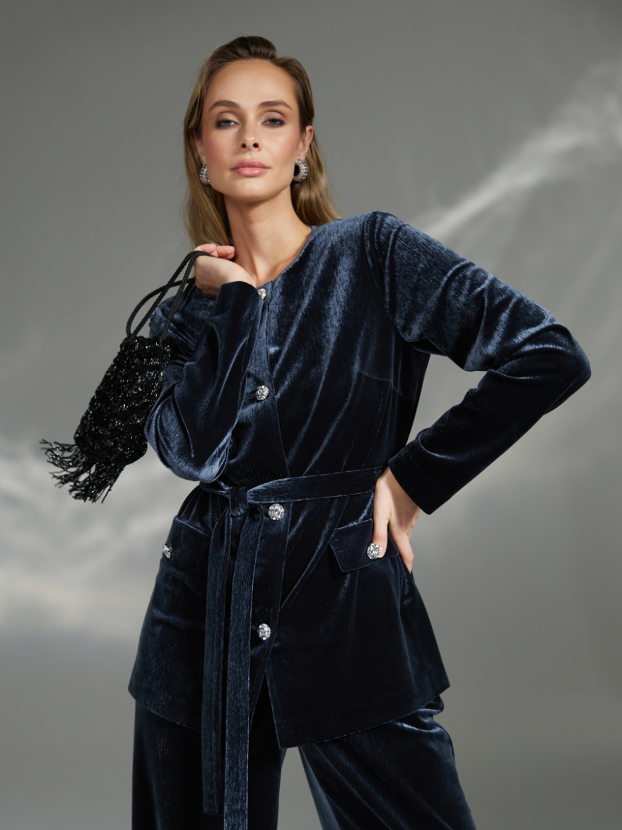 Жакет 2.3.3-934-5 (бархатный синий) (ELNY) 0