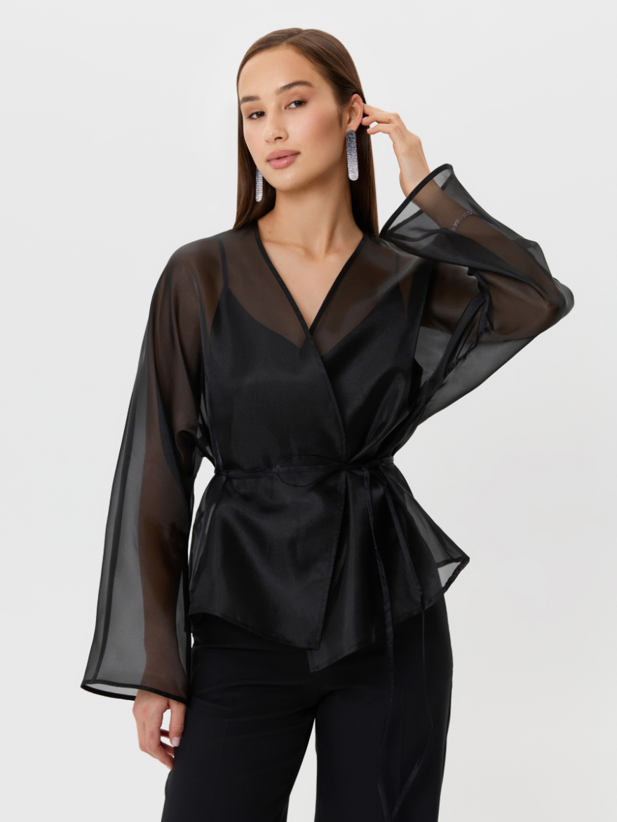 Блузка 2.7.2-888-4 (воздушный черный) (ELNY) 0