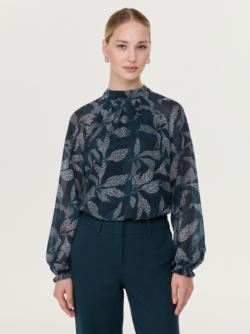 Блузка 2.7.3-881-4 (принт ботаника) (ELNY) 0