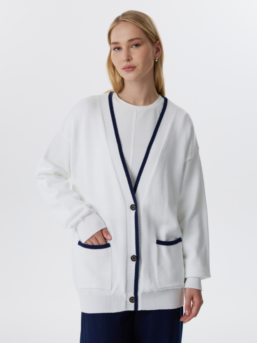 Кардиган 3.C.3-517-6 (молочно-синий) (ELNY) 0