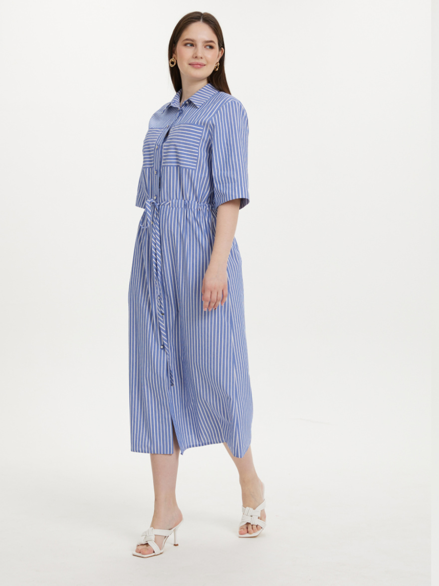 Платье 2.1.1-926-4 (бело-синяя полоска) (ELNY) 0