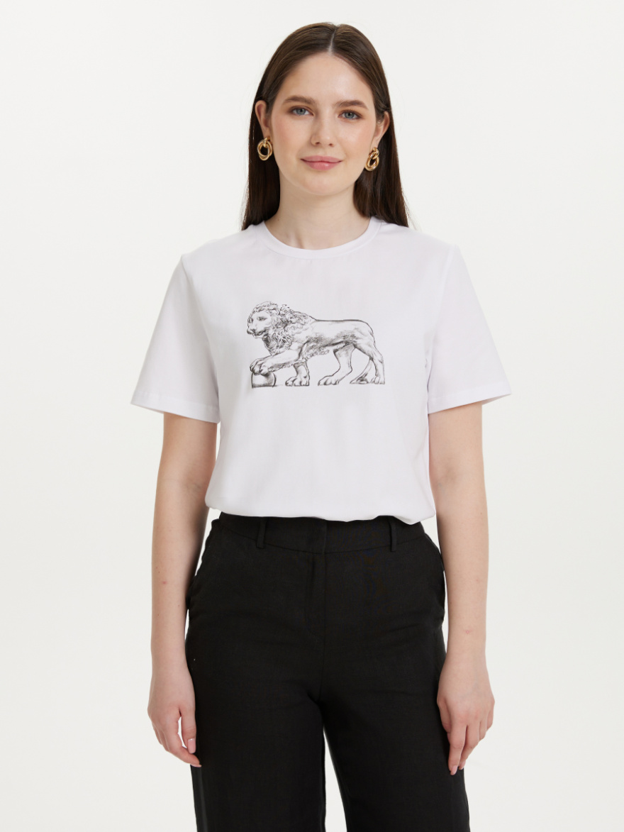 Джемпер 4.6.2-219-4 (принт Лев) (ELNY) 0