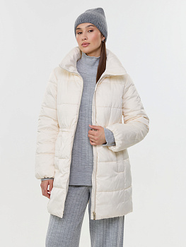 Пуховик на утеплителе dupont с карманами и воротником стойкой