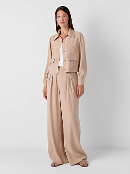 Брюки-палаццо из модала со складками