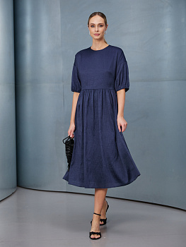 Платье свободного силуэта из вискозы