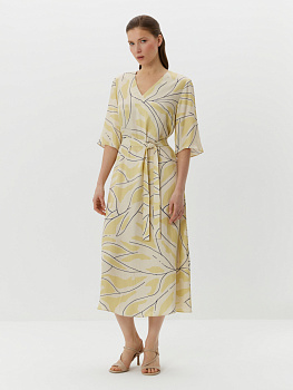Платье с принтом из вискозы
