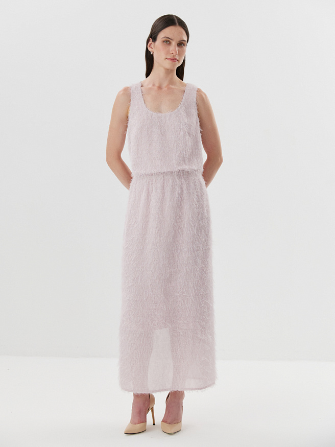 Юбка миди из фактурной ткани