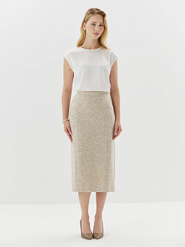Юбка миди из трикотажа с шерстью
