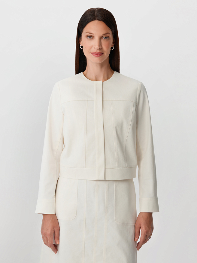 Кроп-жакет из денима