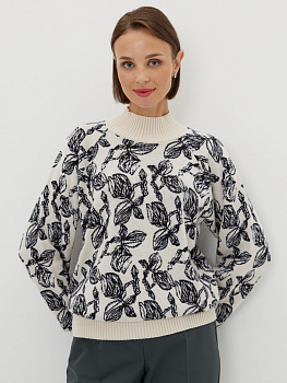 Джемпер с флористическим принтом