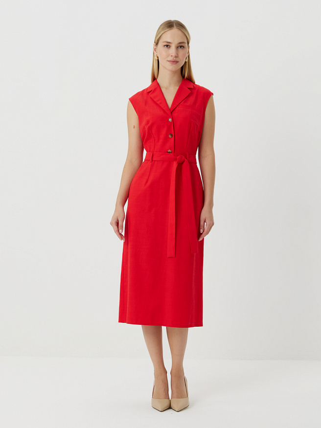 Платье-футляр из тенселя с хлопком