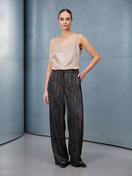 Брюки прямого силуэта с принтом