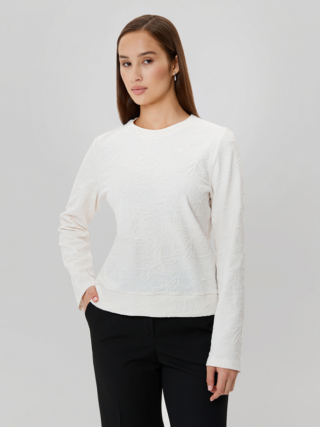 Свитшот из фактурного трикотажа