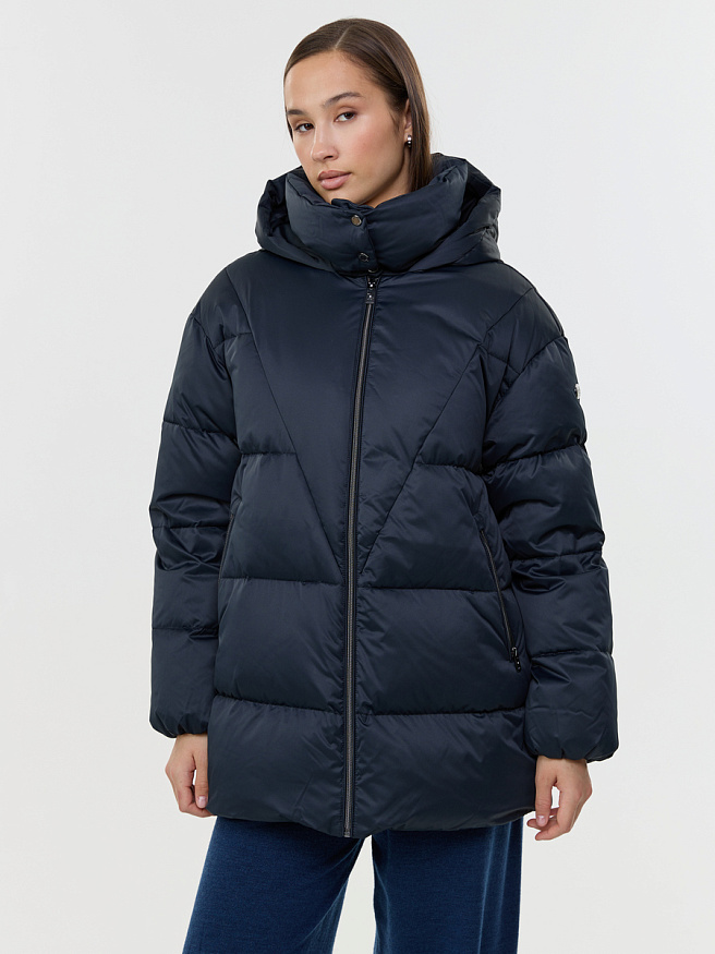 Зимняя куртка на натуральном пуху с капюшоном