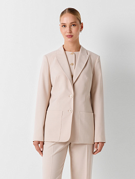 Однобортный жакет с декоративными карманами