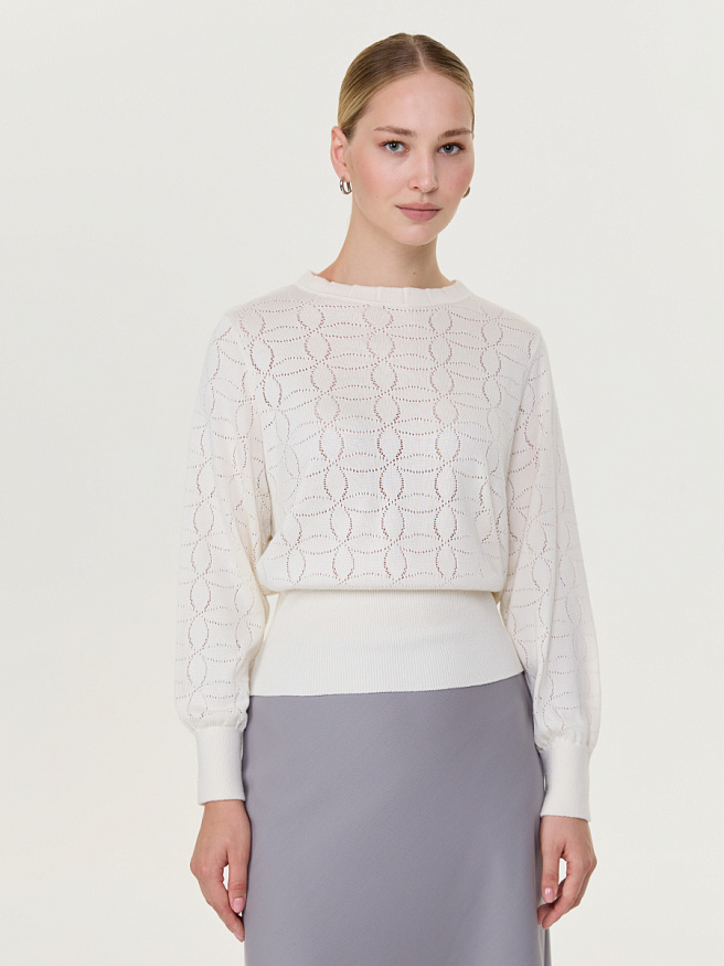 Джемпер с ажурным узором