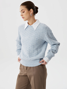 Фактурный вязаный джемпер