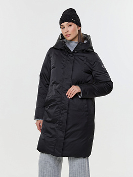 Двухсторонне пуховое пальто с капюшоном
