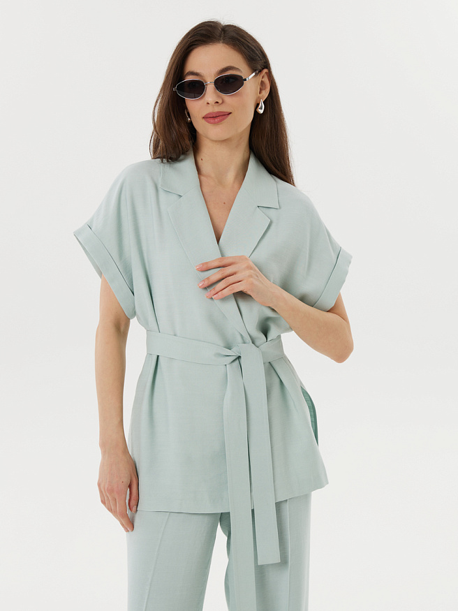 Двубортный жакет без подкладки