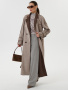 Двубортное шерстяное пальто без подкладки с контрастным воротником 1.10.1-26-6 (светло-бежевый) 