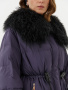 Премиальный зимний пуховик с мехом ламы в виноградном цвете 1.10.4-6-5 (Виноградный)