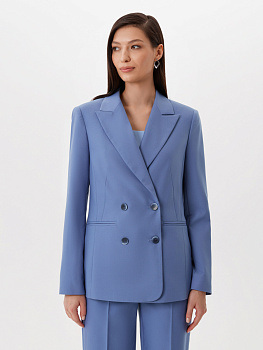 Двубортный жакет с декоративными вытачками