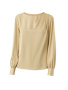 Блуза из атласной ткани с асимметричными складками 2.7.3-882-5 (золотистый беж)