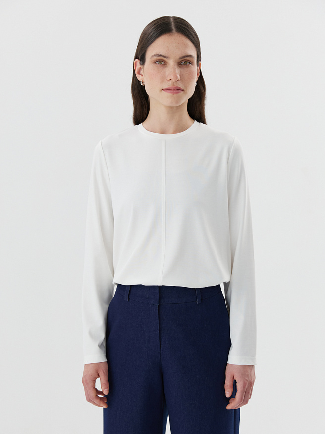 Джемпер из трикотажа с центральным швом